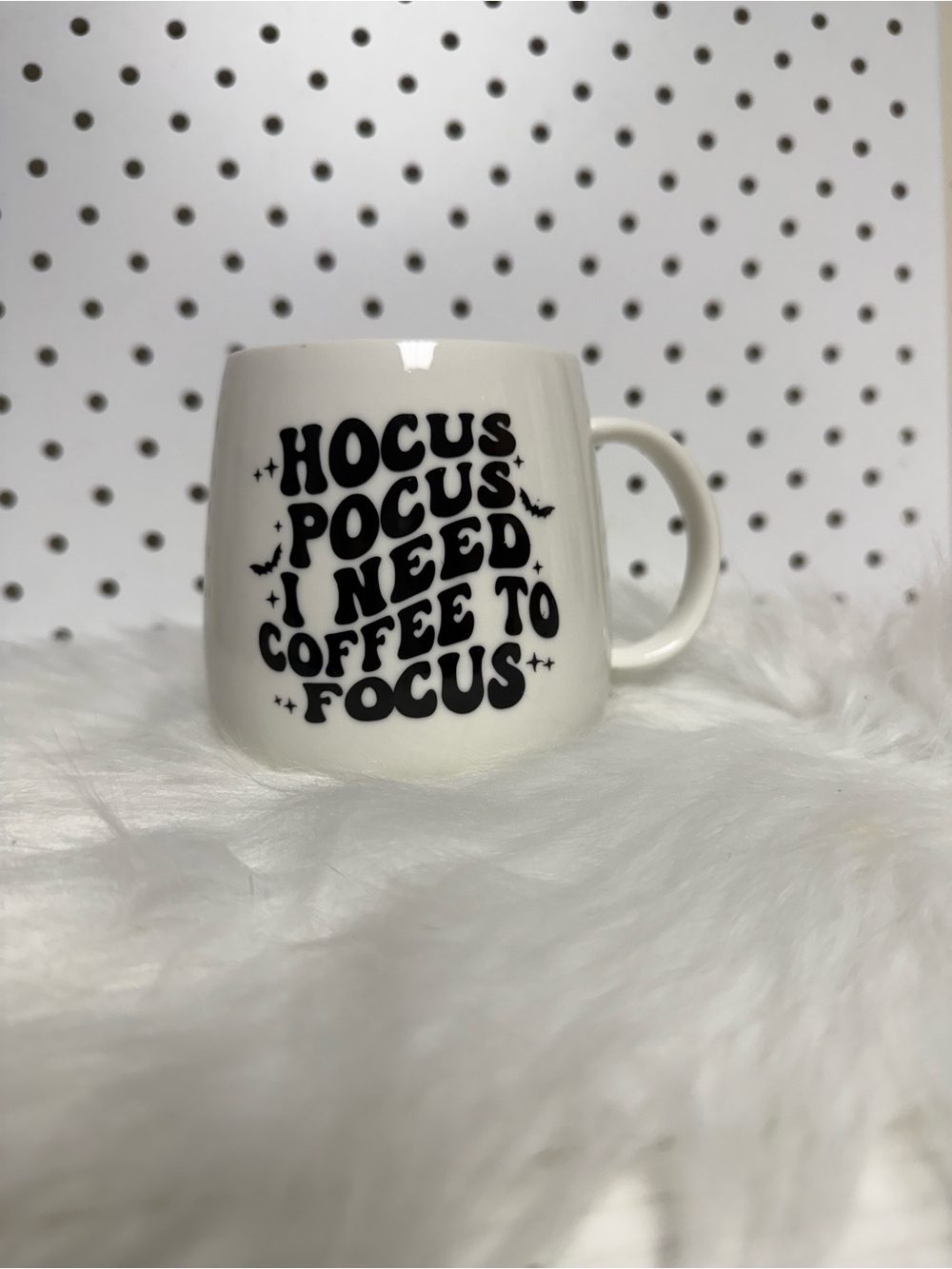 White 'Hocus Pocus I Need Coffee to Focus' Ceramic Mug